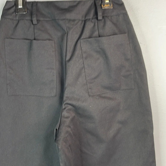 PRETTYLITTLETHING NWT Black Twill Pocket Detail High  Waist Cargo Pants Size 0 - Picture 8 of 12